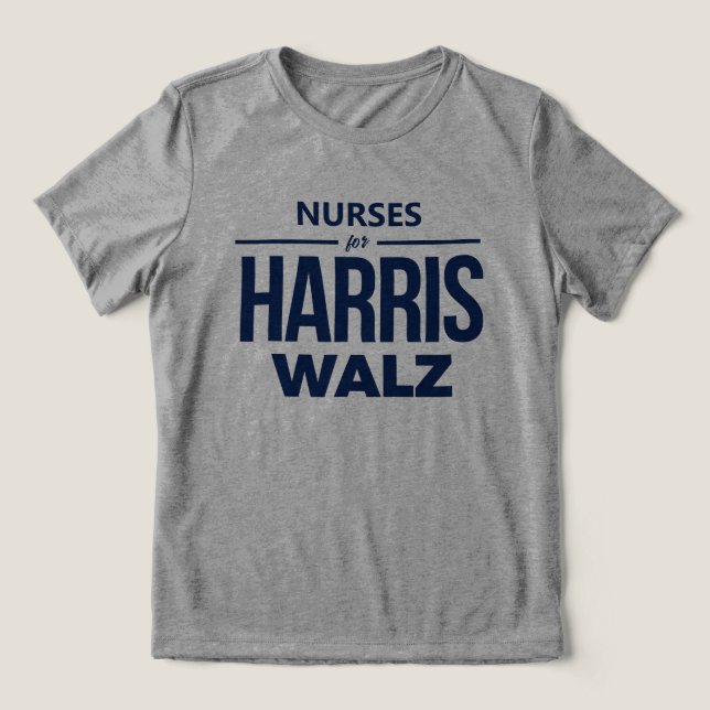 Camiseta Triblenda Enfermeras para Harris Walz (Diseño delantero )