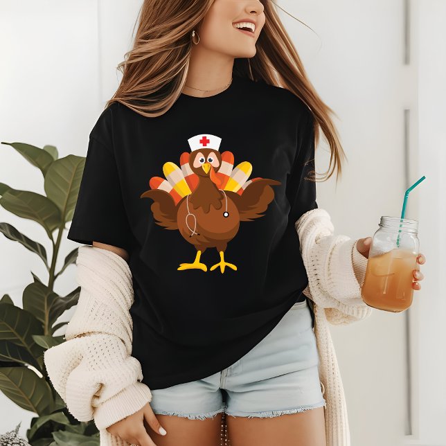 Camiseta Triblenda Enfermero de Acción de Gracias Turquía Stethoscope (Subido por el creador)
