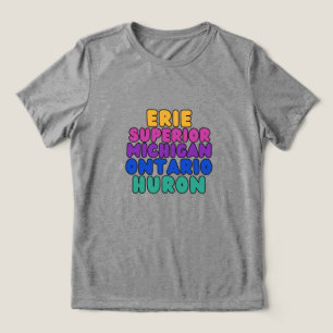 Camiseta Triblenda Enfriador de latas de los Grandes Lagos con texto 