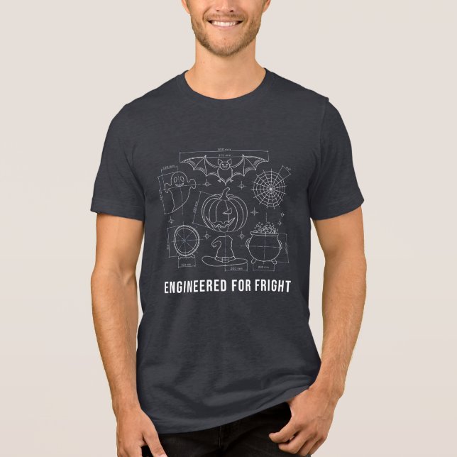 Camiseta Triblenda Engineered for Fright | Halloween T-Shirt (Anverso)