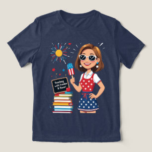 Camiseta Triblenda Enseñanza con Libertad y Sabor - 4 de julio Profes
