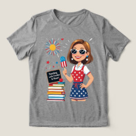 Camiseta Triblenda Enseñanza con Libertad y Sabor - 4 de julio Profes