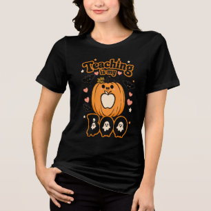 Camiseta Triblenda Enseñar es mi Boo Halloween Maestro Calabaza Lindo