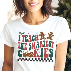 Camiseta Triblenda Enseño a las Galletas más Inteligentes Navidad