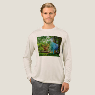 Camiseta Triblenda Entorno tropical exuberante del rinoceronte de Sli