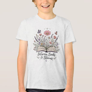 Camiseta Triblenda Entre libros y florece amante de los libros lector