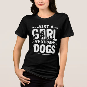 Camiseta Triblenda Entrenador de obediencia canina para el Chica que 