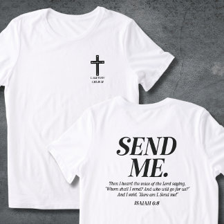Camiseta Triblenda Envía a mí Isaías 6:8 Nombre de la Iglesia Alcance