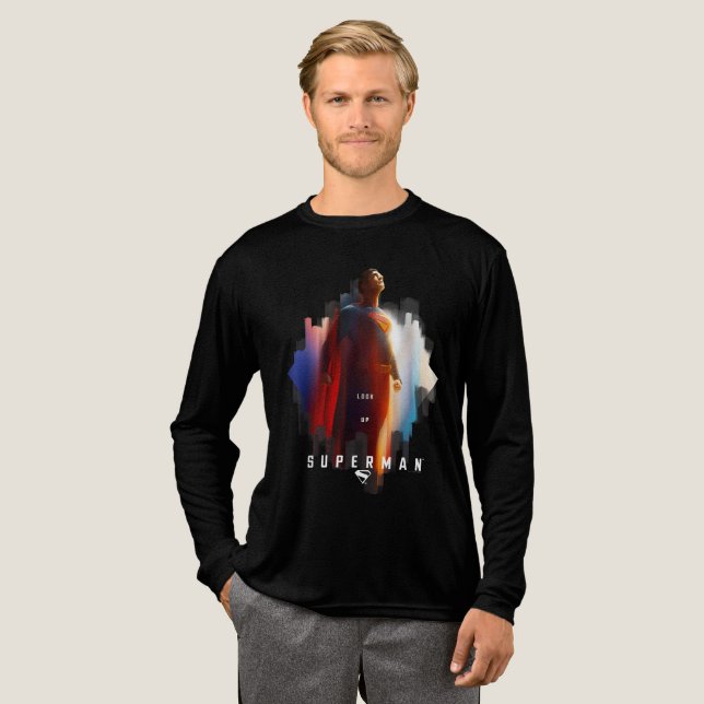 Camiseta Triblenda Epic Flying Hero Poster – Inspired by Superman Pow (Anverso Completo)