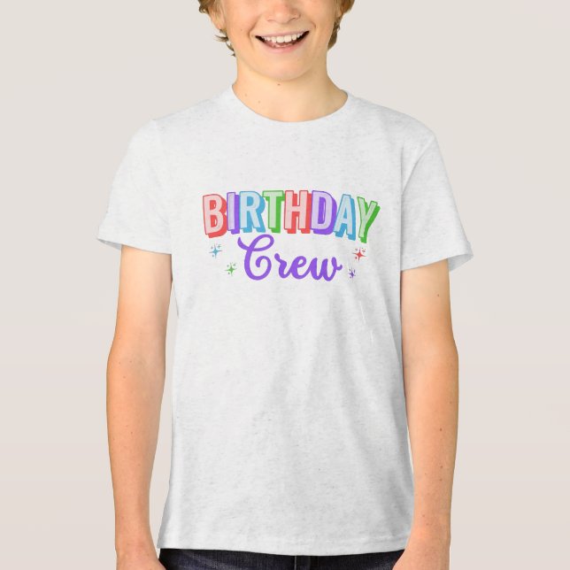 Camiseta Triblenda Equipo de cumpleaños (Anverso)