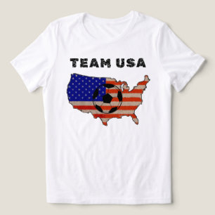 Camiseta Triblenda Equipo de EE. UU. Bandera angustiado Día de partid