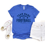 Camiseta Triblenda Equipo de fútbol azul de la Marina Personalizada<br><div class="desc">Camiseta personalizado de fútbol para mamás - mostrada en Blue Design incluye un elegante logo de fútbol con texto personalizado deportivo. Personaliza con el nombre del equipo de fútbol de tu jugador y el número de camiseta. El diseño azul marino y los colores de las camisas azules se pueden modificar....</div>