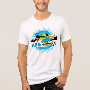 Camiseta Triblenda Equipo de fútbol gráfico de Argentina con Pato Luc