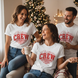 Camiseta Triblenda Equipo de Navidad Nombre de Familia Personalizado