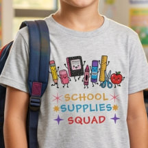 Equipo de útiles escolares lindos vuelve a la escu