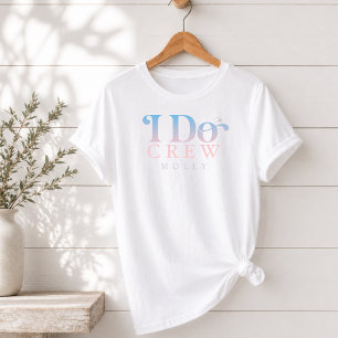 Camiseta Triblenda Equipo moderno de 'I Do Crew' con gradiente pastel