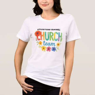 Camiseta Triblenda Equipo Personalizado de la Iglesia - Flores y Colo
