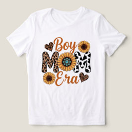 Camiseta Triblenda Era de Mamá de Niño Girasol Estampado de Leopardo 