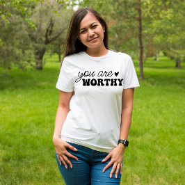 Camiseta Triblenda Eres Digno Positivo e Inspirador
