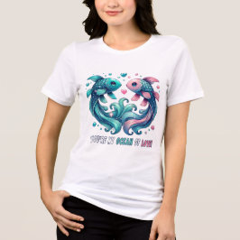 Camiseta Triblenda Eres My Ocean of Love Koi Fish Design