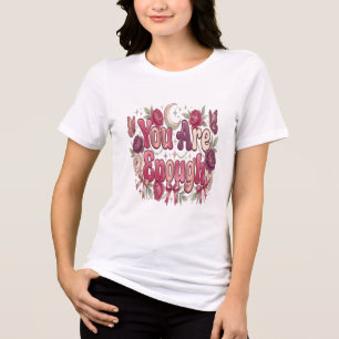 Camiseta Triblenda Eres Suficiente   Tipografía de Burbujas de Amor P