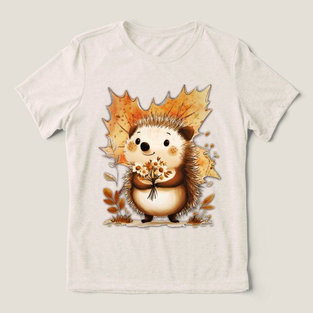 Camiseta Triblenda Erizo de Otoño (Diseño delantero )