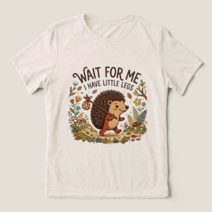 Camiseta Triblenda Erizo Viajero Adorable con Piernas Pequeñas