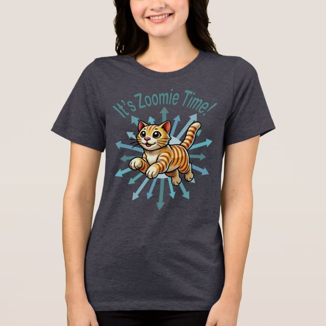 Camiseta Triblenda Es el gato del tigre del tiempo de Zoomie (Anverso)