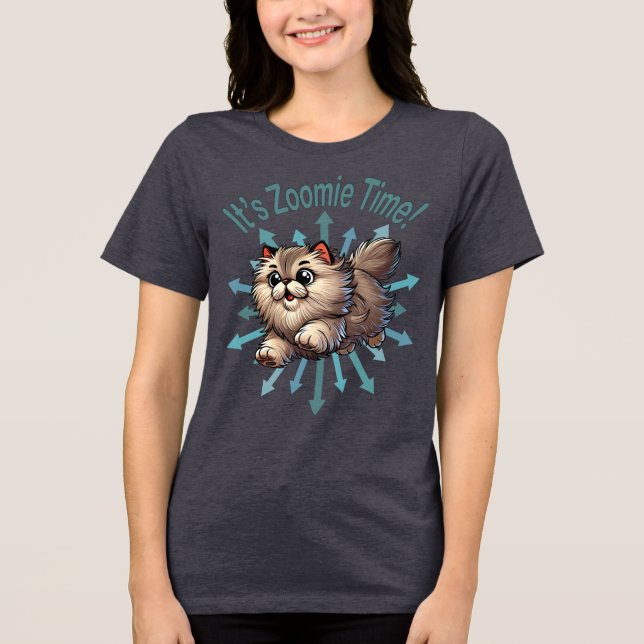 Camiseta Triblenda Es el gato persa de Zoomie Time (Anverso)