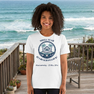 Camiseta Triblenda Es Hora de Playa Árboles Tropicales Vibraciones de