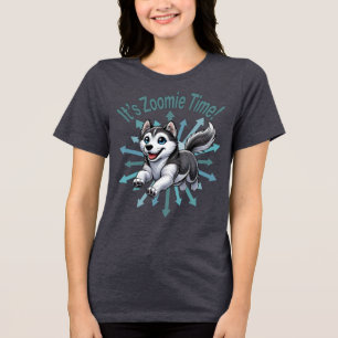 Camiseta Triblenda Es hora de Zoomie Husky