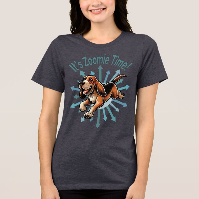 Camiseta Triblenda Es Perro Zoomie Time Hound (Anverso)