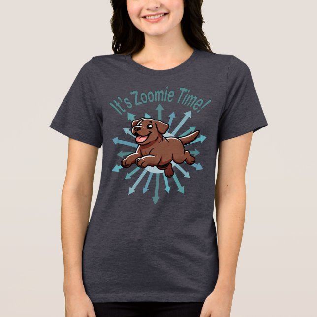 Camiseta Triblenda Es Zoomie Time Chocolate Lab (Anverso)