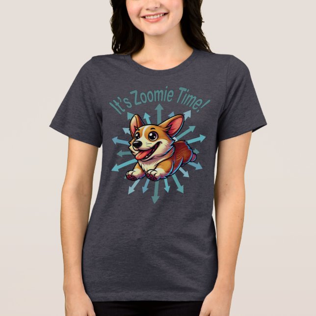 Camiseta Triblenda Es Zoomie Time Corgi (Anverso)