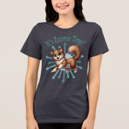 Camiseta Triblenda Es Zoomie Time Cute Brown & White Cat