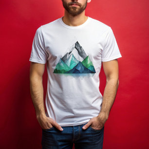 Camiseta Triblenda Esbozar líneas de un terreno geométrico triangular
