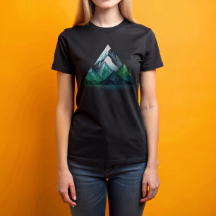 Camiseta Triblenda Esbozar líneas de un terreno geométrico triangular