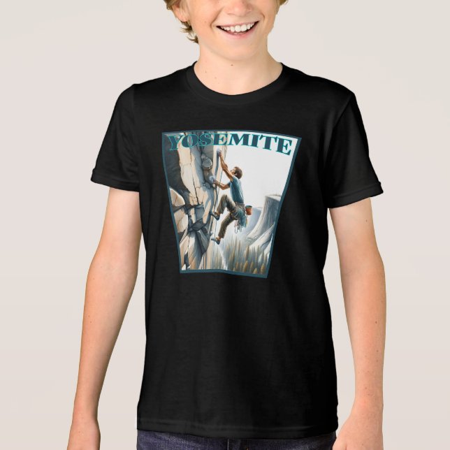 Camiseta Triblenda Escalada rocosa de Yosemite California (Anverso)