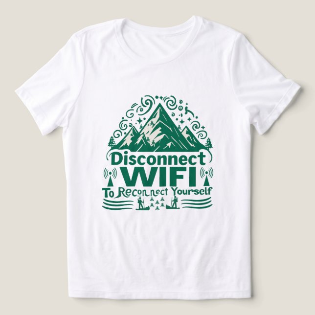 Camiseta Triblenda Escapar de la conexión digital con la naturaleza (Diseño delantero )
