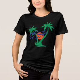 Camiseta Triblenda Escape tropical: atardecer en vuelo