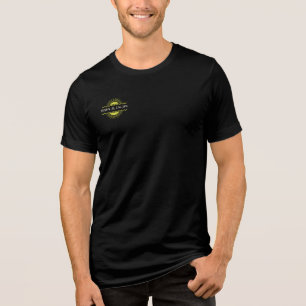 Camiseta Triblenda Escape Tropical Hombre Tipografía Retro Atardecer 