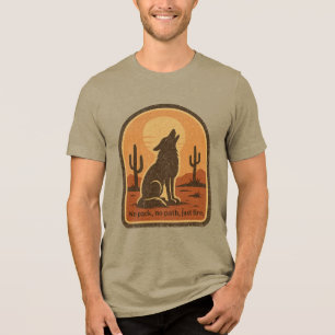 Camiseta Triblenda Escena del desierto del lobo solitario – “Sin mana