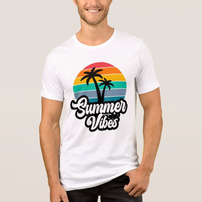 Camiseta Triblenda Escena del Lago Tropical Vibes de Verano-32922 (Anverso)
