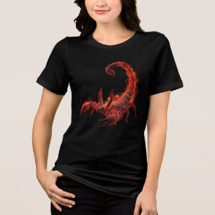 Camiseta Triblenda Escorpión Ardiente Criatura Mítica Arte Fantástico