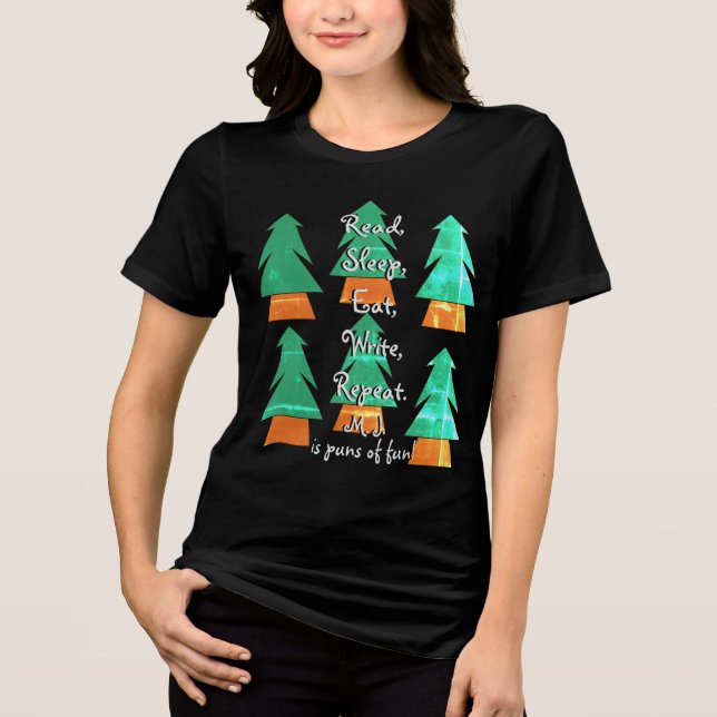 Camiseta Triblenda Escritores Personalizados divertidos Life Ladies S (Anverso)