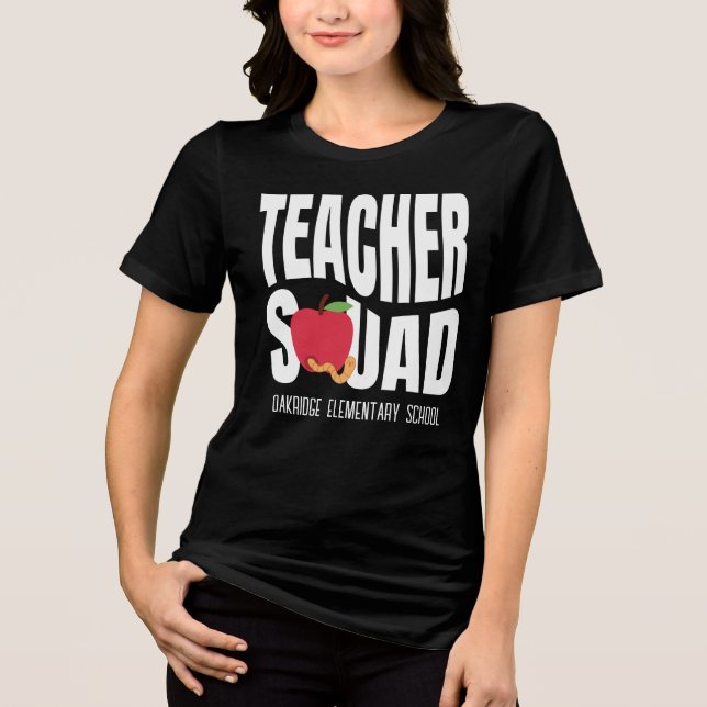 Camiseta Triblenda Escuadrón de profesores de Apple Rojo (Anverso)