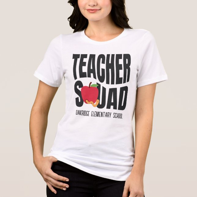 Camiseta Triblenda Escuadrón de profesores de Apple Rojo (Anverso)