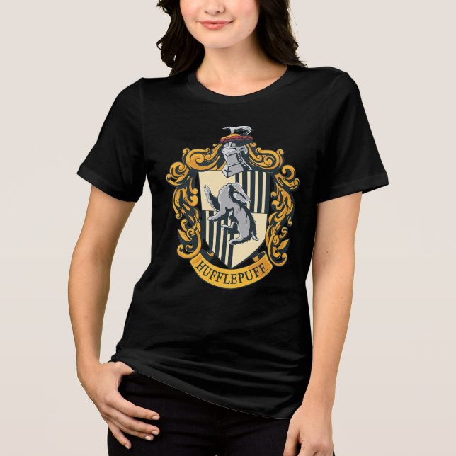 Camiseta Triblenda Escudo Hufflepuff (Anverso)