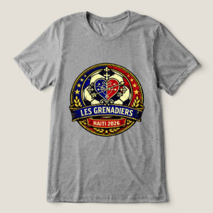 Camiseta Triblenda Escudo Vintage de Fútbol de Les Grenadiers Haití