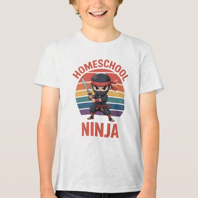 Camiseta Triblenda : Escuela Nacional Ninja Kids - Cute Chibi Ninja (Anverso)